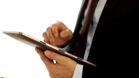 Video Stock Businessman Wearing A Suit And Using A Tablet Live Wallpaper For PC - Free Live Wallpaper