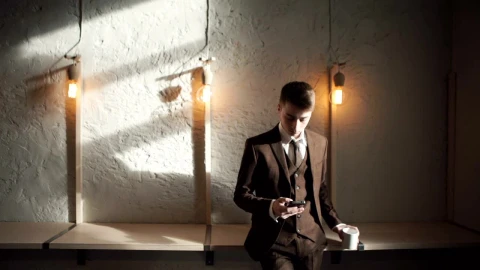 Video Stock Businessman Using A Mobile Phone Live Wallpaper For PC - Free Live Wallpaper