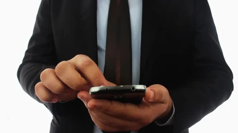 Video Stock Businessman Texting With A Smartphone Live Wallpaper For PC - Free Live Wallpaper