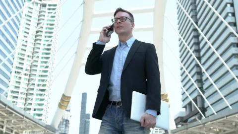 Video Stock Businessman Talking On The Phone Live Wallpaper For PC - Free Live Wallpaper