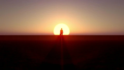 Video Stock Businessman Standing In Front Of The Sunset Live Wallpaper For PC - Free Live Wallpaper