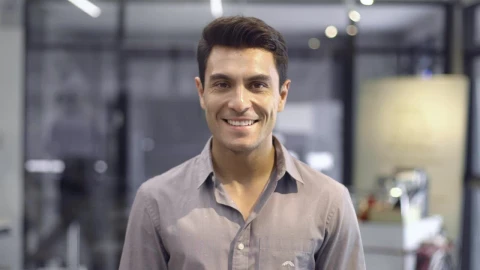 Video Stock Businessman Smiling At Office Portrait Live Wallpaper For PC - Free Live Wallpaper