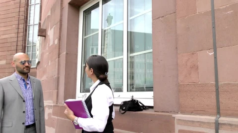 Video Stock Businessman Receives A Call When Greeting A Woman Live Wallpaper For PC - Free Live Wallpaper