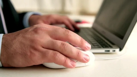 Video Stock Businessman In Suit Working On A Macbook Live Wallpaper For PC - Free Live Wallpaper