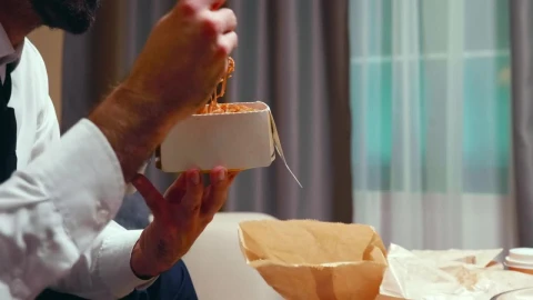 Video Stock Businessman Having A Late Dinner Live Wallpaper For PC - Free Live Wallpaper