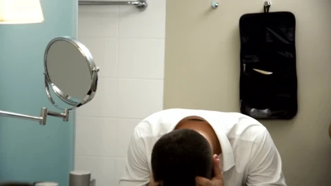 Video Stock Businessman Getting Ready In The Bathroom Live Wallpaper For PC - Free Live Wallpaper