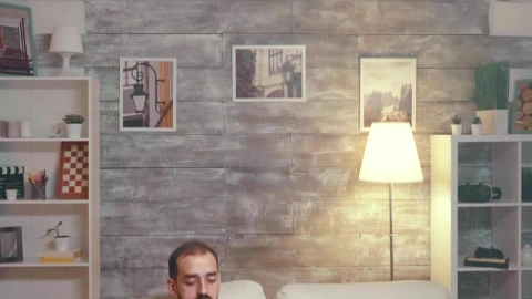Video Stock Businessman Eating Chips While Watching Tv Live Wallpaper For PC - Free Live Wallpaper