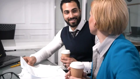 Video Stock Businessman And His Partner In Business Meeting Live Wallpaper For PC - Free Live Wallpaper