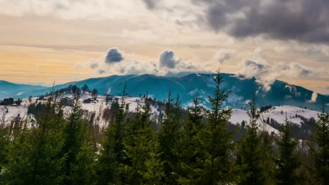 Video Stock Clouds Moving Over Cold Forests Live Wallpaper For PC - Free Live Wallpaper
