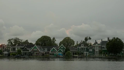 Video Stock Clouds Moving Across River Houses Live Wallpaper For PC - Free Live Wallpaper