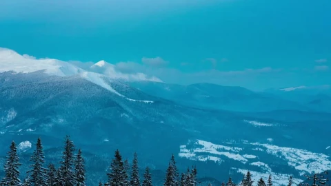 Video Stock Clouds Forming Over The Snowy Mountains Live Wallpaper For PC - Free Live Wallpaper