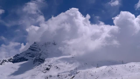 Video Stock Clouds Covering The Mountain Peaks Live Wallpaper For PC - Free Live Wallpaper