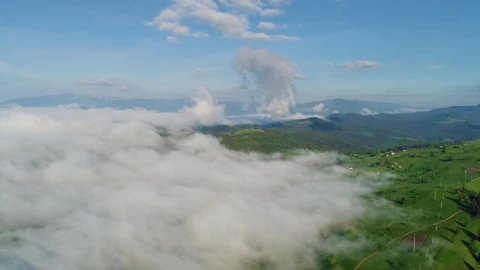 Video Stock Clouds Covering High Mountains In Spring Live Wallpaper For PC - Free Live Wallpaper