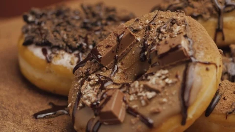 Stock Video Demonstration Video Of Donuts With A Lot Of Chocolate Live Wallpaper For PC - Free Live Wallpaper