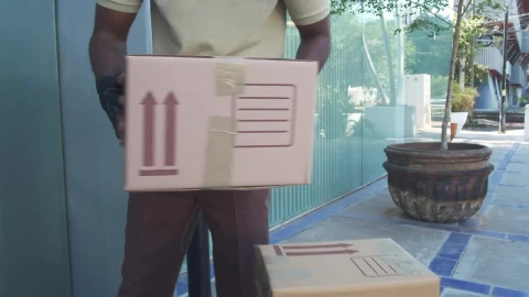 Stock Video Delivering A Package To A Woman At Home Live Wallpaper For PC - Free Live Wallpaper