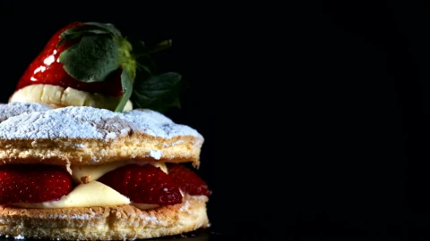 Stock Video Delicious Sugary Strawberry Dessert Advertising Live Wallpaper For PC - Free Live Wallpaper