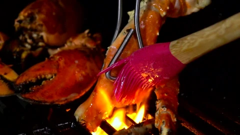 Stock Video Delicious Seafood On A Grill Live Wallpaper For PC - Free Live Wallpaper