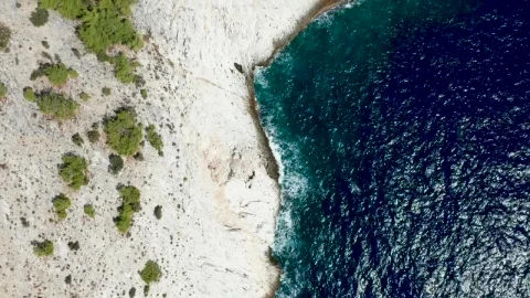 Stock Video Deep Blue Water Along Dusty Cliffs Live Wallpaper For PC - Free Live Wallpaper