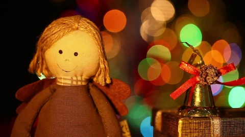Stock Video Decorative Rag Doll At Christmas Time Live Wallpaper For PC - Free Live Wallpaper