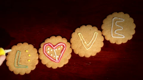 Stock Video Decorating Cookies With Letters Live Wallpaper For PC - Free Live Wallpaper