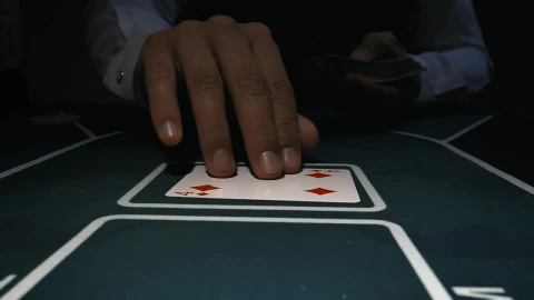Stock Video Dealer Placing Poker Cards On A Gaming Table Live Wallpaper For PC - Free Live Wallpaper