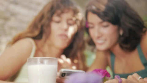Stock Video Date Of Friends Of Two Girls In A Coffee Shop Live Wallpaper For PC - Free Live Wallpaper
