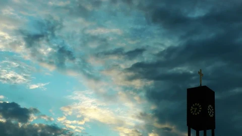 Stock Video Dark Clouds Over A Church Before Storm Live Wallpaper For PC - Free Live Wallpaper
