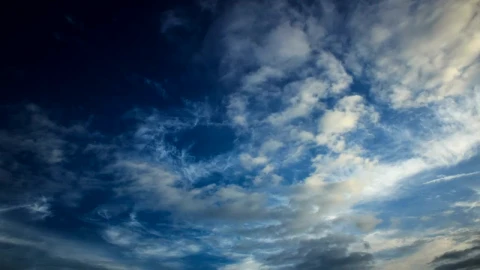 Stock Video Dark Blue Sky Above Morning Clouds Live Wallpaper For PC - Free Live Wallpaper