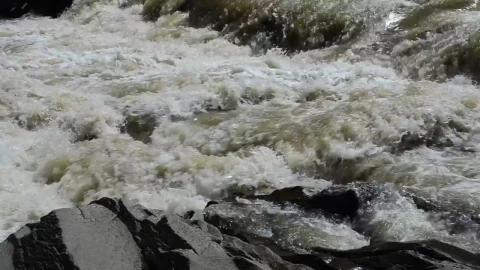 Stock Video Dangerous River Flowing Over Rocks Live Wallpaper For PC - Free Live Wallpaper