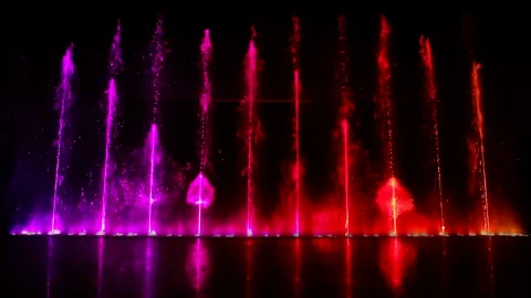 Stock Video Dancing Fountains With Lights Live Wallpaper For PC - Free Live Wallpaper