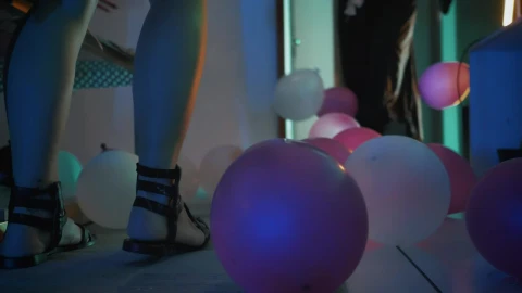 Stock Video Dancing And Playing With Balloons At A Costume Party Live Wallpaper For PC - Free Live Wallpaper