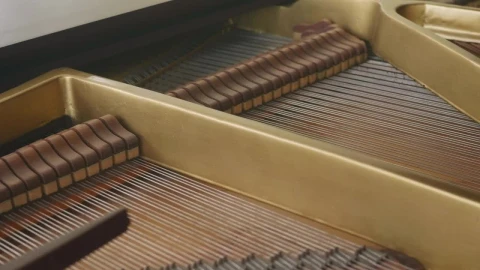 Stock Video Dampers Moving Inside A Grand Piano Live Wallpaper For PC - Free Live Wallpaper