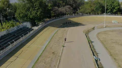 Stock Video Cyclists Practicing On A Track Outdoors Live Wallpaper For PC - Free Live Wallpaper