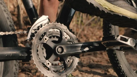 Stock Video Cyclist Places His Foot On The Pedal And Starts To Live Wallpaper For PC - Free Live Wallpaper