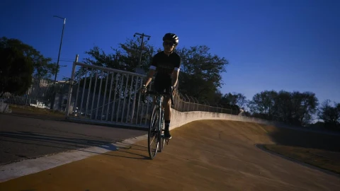 Stock Video Cyclist On A Cycling Track Outdoors Live Wallpaper For PC - Free Live Wallpaper