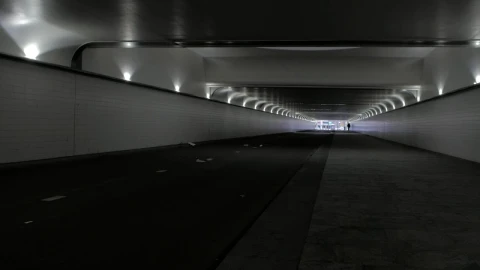 Stock Video Cyclist In A Tunnel Live Wallpaper For PC - Free Live Wallpaper