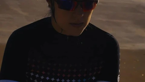Stock Video Cyclist Girl On The Edge Of A Track In A Live Wallpaper For PC - Free Live Wallpaper