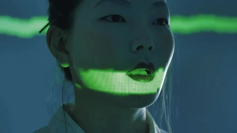 Stock Video Cyborg Trying To Talk Close Portrait Live Wallpaper For PC - Free Live Wallpaper