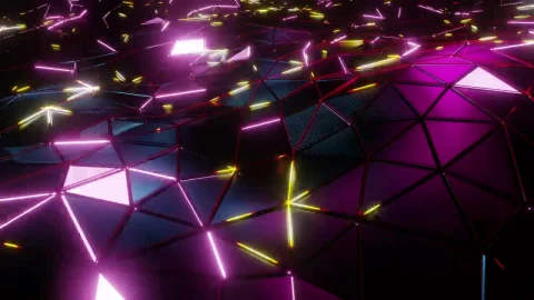 Stock Video Cyberpunk Style Purple Laser Lights Surface Live Wallpaper For PC - Free Live Wallpaper