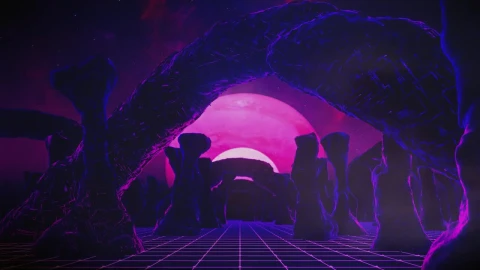 Stock Video Cyberpunk Stage In An Alien World Live Wallpaper For PC - Free Live Wallpaper