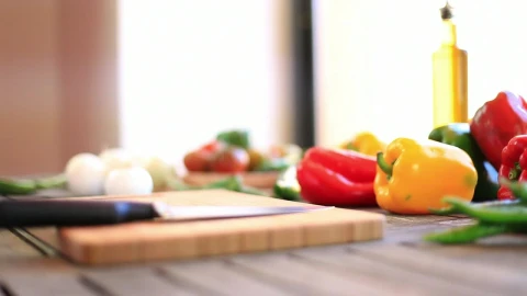 Stock Video Cutting Up Vegetables For A Meal Live Wallpaper For PC - Free Live Wallpaper