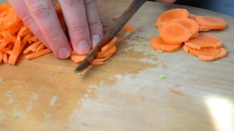 Stock Video Cutting Up Carrots Into Small Chunks Live Wallpaper For PC - Free Live Wallpaper