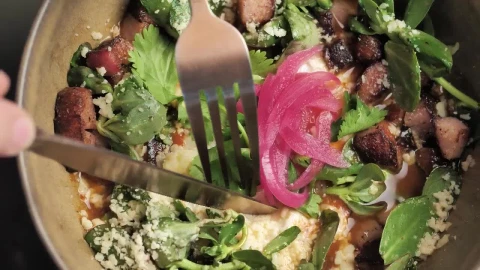 Stock Video Cutlery Breaking An Egg In A Ramen Bowl Live Wallpaper For PC - Free Live Wallpaper