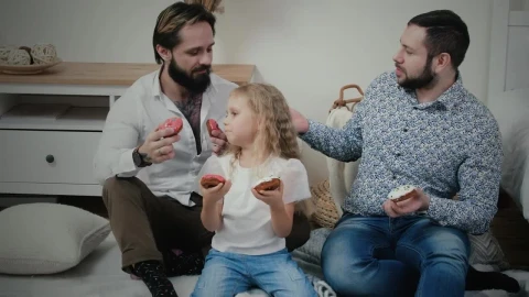 Stock Video Cute Male Couple With Little Girl Live Wallpaper For PC - Free Live Wallpaper