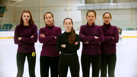 Stock Video Curling Team In A Photoshot At An Ice Rink Live Wallpaper For PC - Free Live Wallpaper