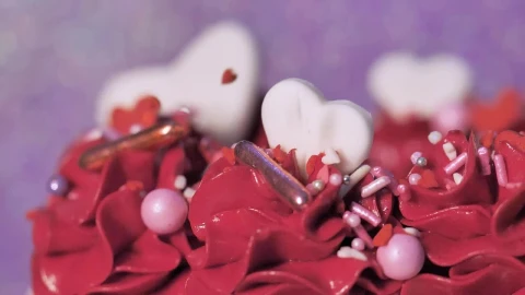 Stock Video Cupcake Icing In The Shape Of Red Roses Live Wallpaper For PC - Free Live Wallpaper