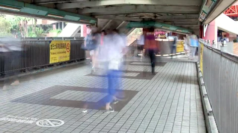 Stock Video Crosswalk Bridge In Hong Kong Live Wallpaper For PC - Free Live Wallpaper