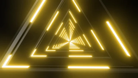 Stock Video Crossing Through Triangles With Yellow Lights D Live Wallpaper For PC - Free Live Wallpaper