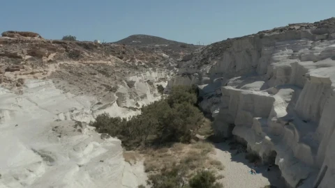 Stock Video Crossing Sarakiniko Lunar Volcanic Canyon Live Wallpaper For PC - Free Live Wallpaper