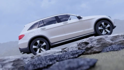 Stock Video Cross Road Luxury Vehicle In Nature D Animation Live Wallpaper For PC - Free Live Wallpaper